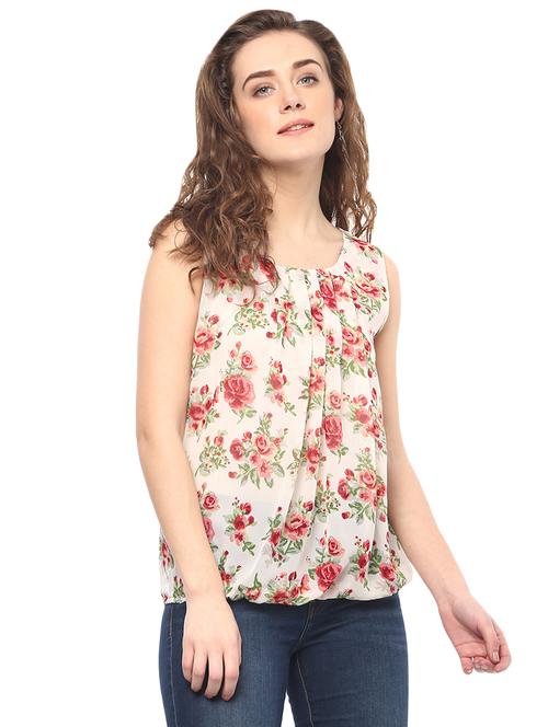 white floral top - 14638975 - Very Small Image - 1