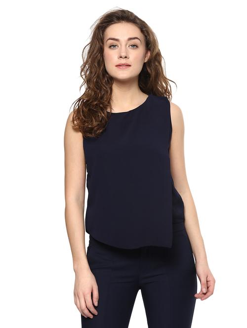 navy blue layered top - 14639055 - Very Small Image - 1