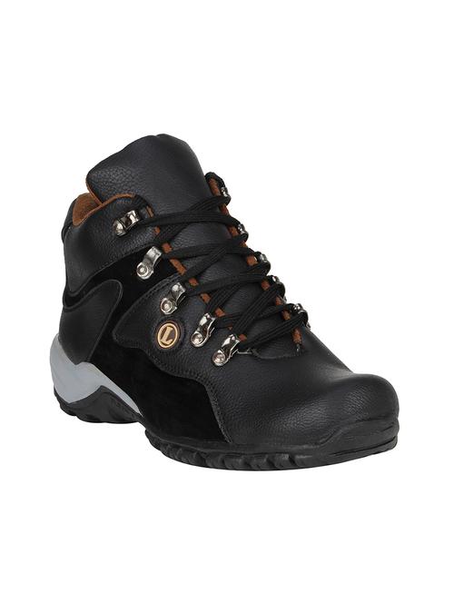 black leatherette low ankle boot - 14640262 - Very Small Image - 1