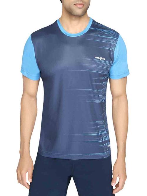 blue polyester t-shirt - 14640469 - Very Small Image - 1