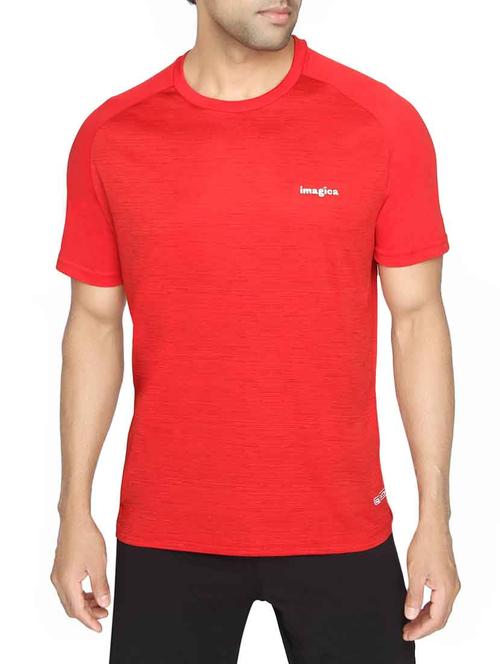 red polyester t-shirt - 14640472 - Very Small Image - 1