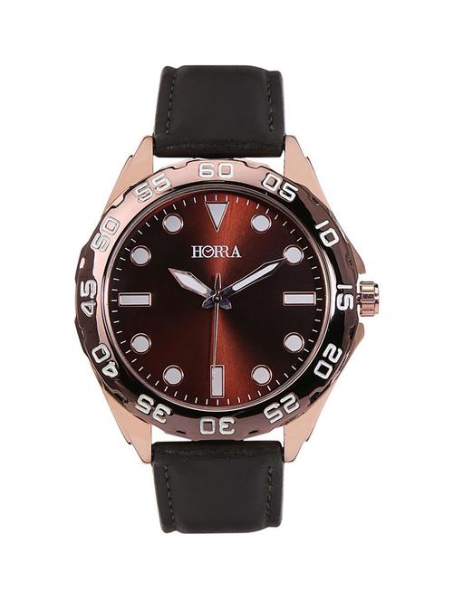 horra pb817mlbr74 geometric series brown dial analog watches for men - 14640496 - Very Small Image - 1