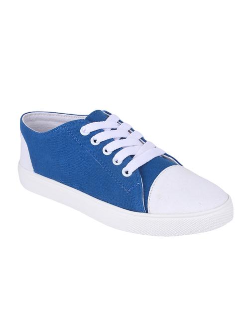 blue canvas laceup sneakers - 14640534 - Very Small Image - 1