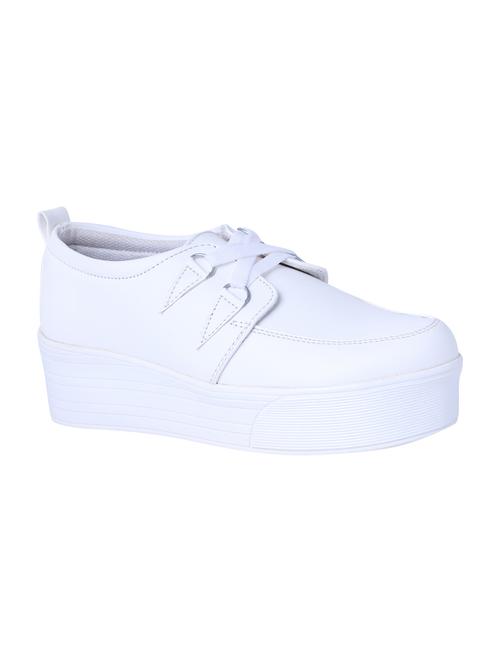 white resin laceup sneakers - 14645204 - Very Small Image - 1