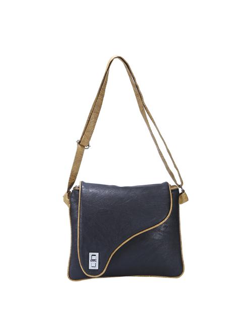 black leatherette regular sling bag - 14646024 - Very Small Image - 1