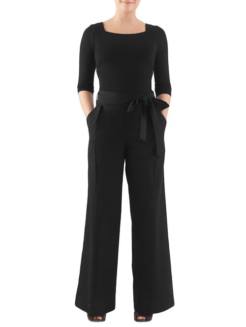 black solid jumpsuit - 14646220 - Very Small Image - 1