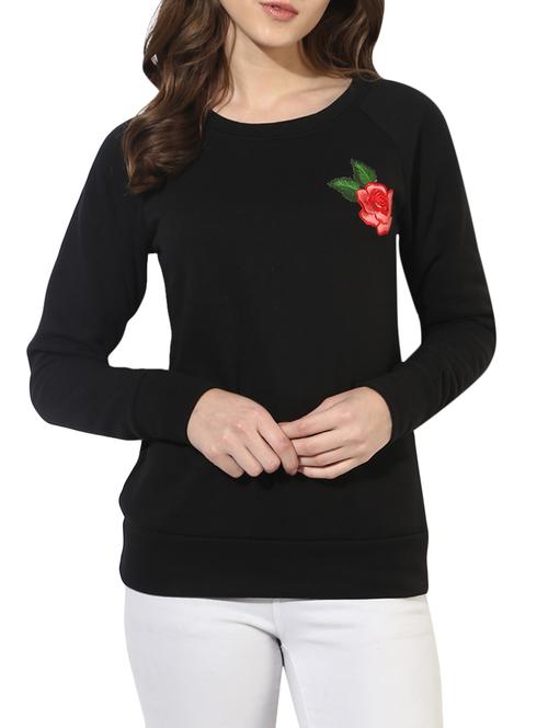 black solid sweatshirt - 14646313 - Very Small Image - 1