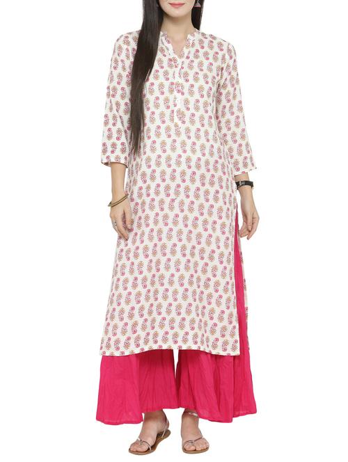 multi print kurta with palazzo set - 14646507 - Very Small Image - 1