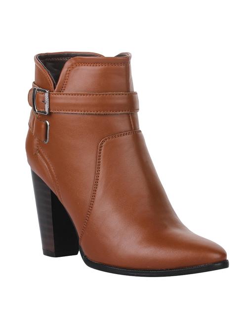 tan faux leather ankle boot - 14647374 - Very Small Image - 1