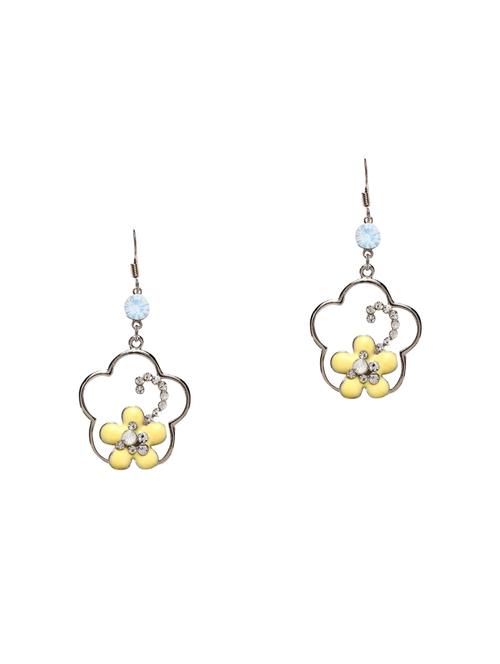 yellow metal drop earrings - 14647945 - Very Small Image - 1