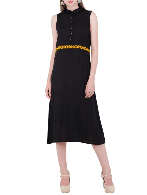 black rayon shift dress - 14648403 - Very Small Image - 1