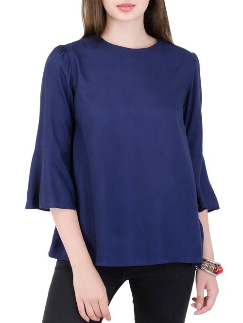 dark blue rayon top - 14648416 - Very Small Image - 1
