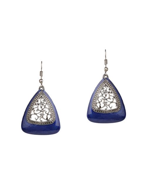 blue metal drop earrings - 14648624 - Very Small Image - 1