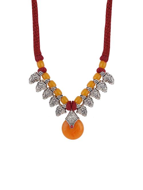 orange metal long necklace - 14648657 - Very Small Image - 1