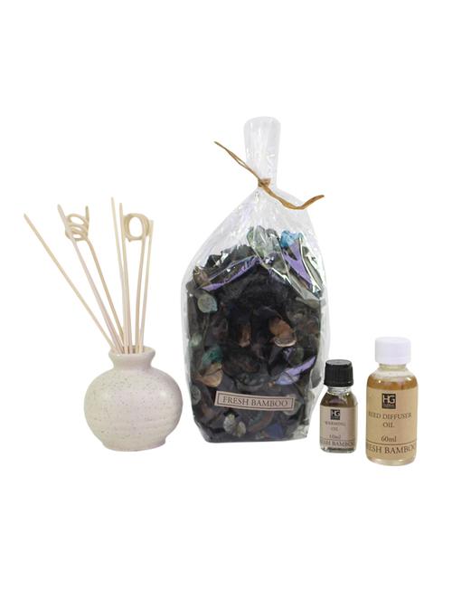 fresh bamboo ceramic reed diffuser with oil & potpourri - 14649663 - Very Small Image - 1