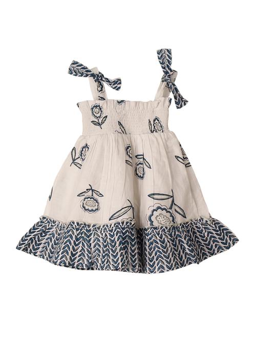 beige cotton frock - 14649668 - Very Small Image - 1