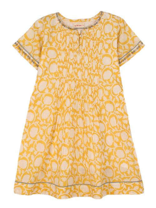 yellow cotton frock - 14649669 - Very Small Image - 1
