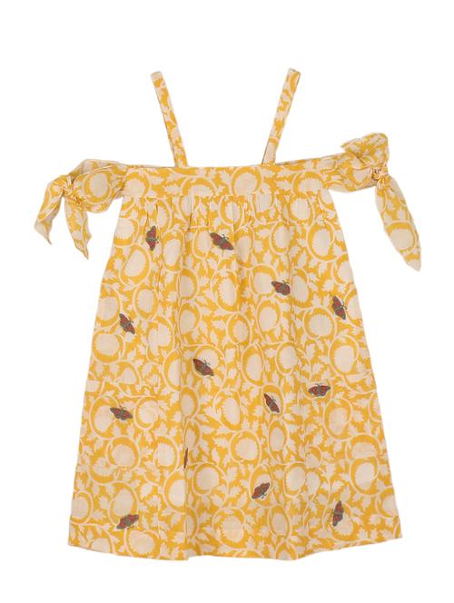 yellow cotton frock - 14649671 - Very Small Image - 1