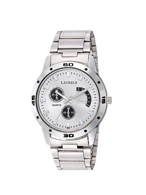 laurels silver color analog men's watch with metal chain: lwm-mtx-070707 - 14651309 - Very Small Image - 1