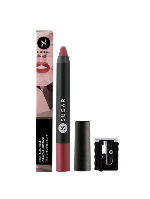 sugar matte as hell crayon lipstick - 15 stephanie plum (plum mauve) - 14652106 - Very Small Image - 1