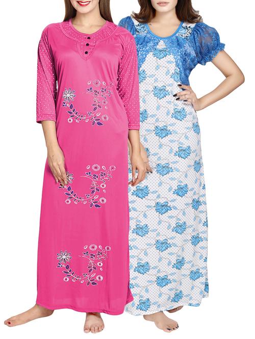 multi colored satin gowns & kimono - 14652429 - Very Small Image - 1