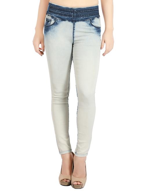 white denim jeggings - 14653587 - Very Small Image - 1