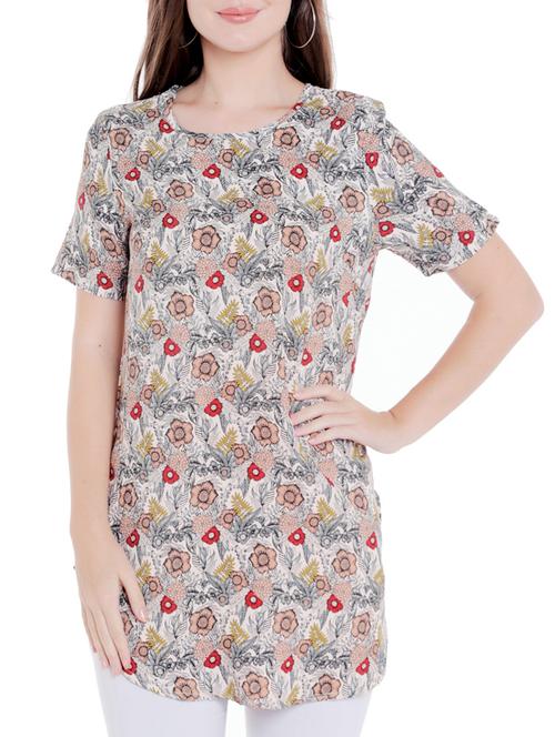 grey printed tunic - 14654251 - Very Small Image - 1