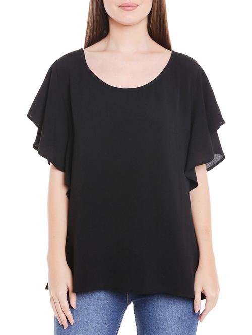 women's straight round neck top - 14654255 - Very Small Image - 1
