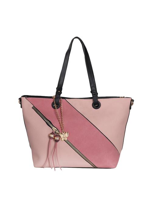 pink leatherette regular handbag - 14655839 - Very Small Image - 1