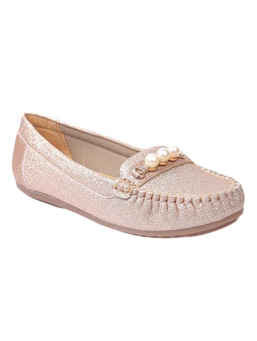 gold fabric slip on loafers - 14656627 - Very Small Image - 1