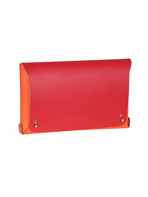 orange leather regular clutch - 14657181 - Very Small Image - 1