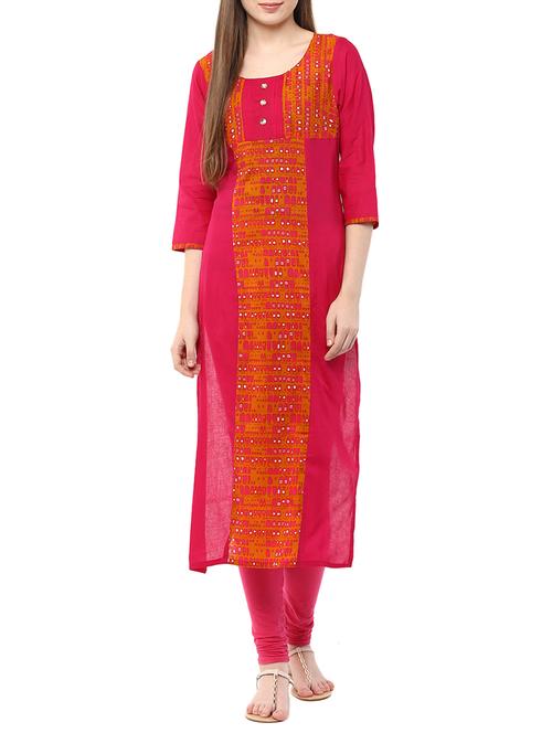 block print straight kurta - 14658683 - Very Small Image - 1