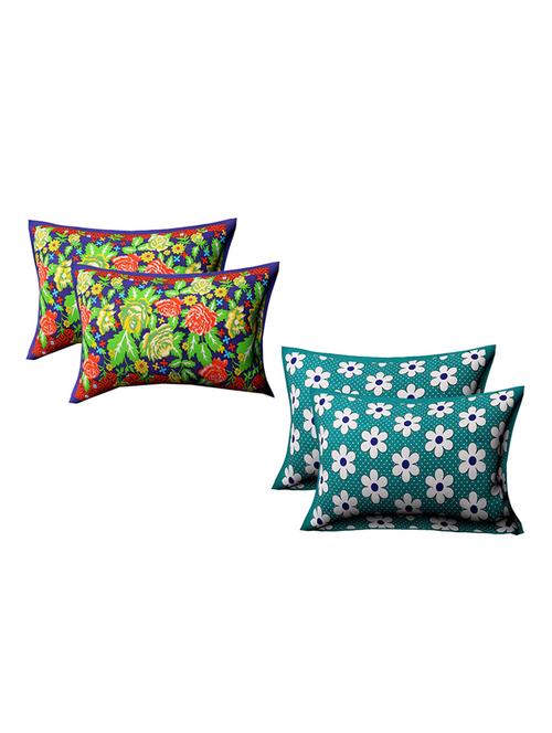 cotton multicolored pillow covers 2 sets (4 pieces)-17"x27" - 14659240 - Very Small Image - 1