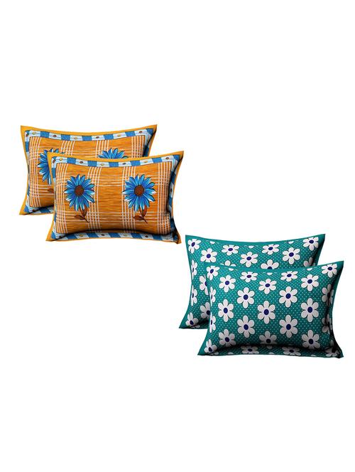 cotton multicolored pillow covers 2 sets (4 pieces)-17"x27" - 14659244 - Very Small Image - 1