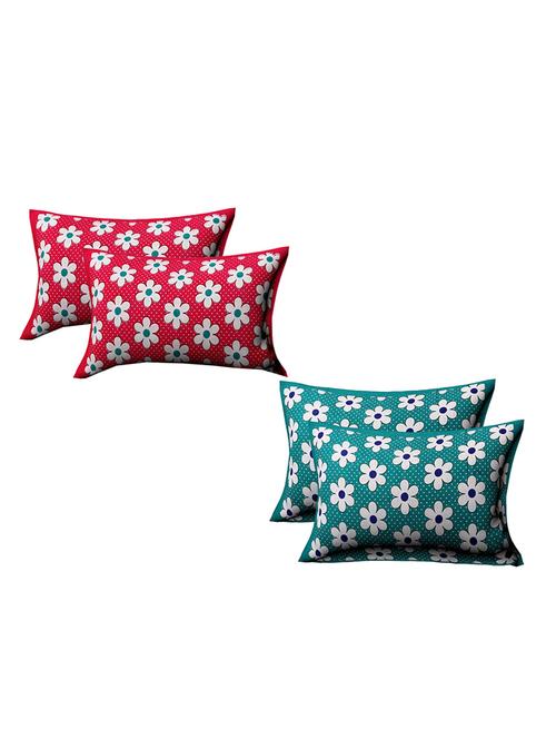 cotton multicolored pillow covers 2 sets (4 pieces)-17"x27" - 14659250 - Very Small Image - 1