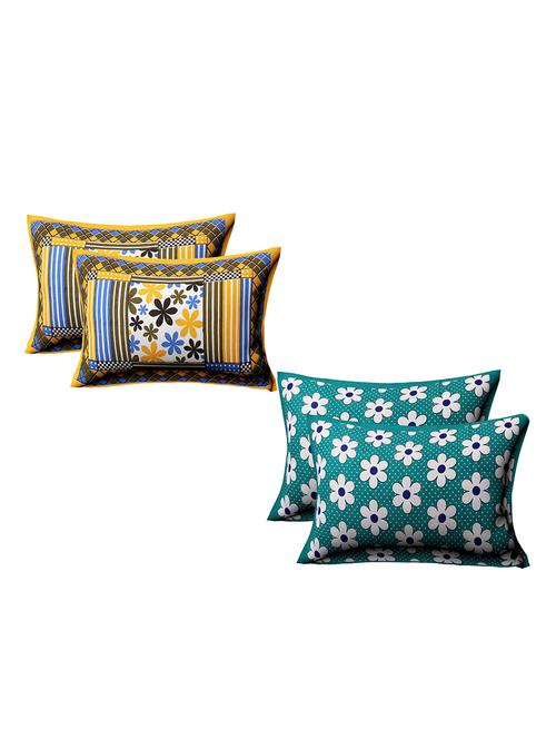 cotton multicolored pillow covers 2 sets (4 pieces)-17"x27" - 14659256 - Very Small Image - 1