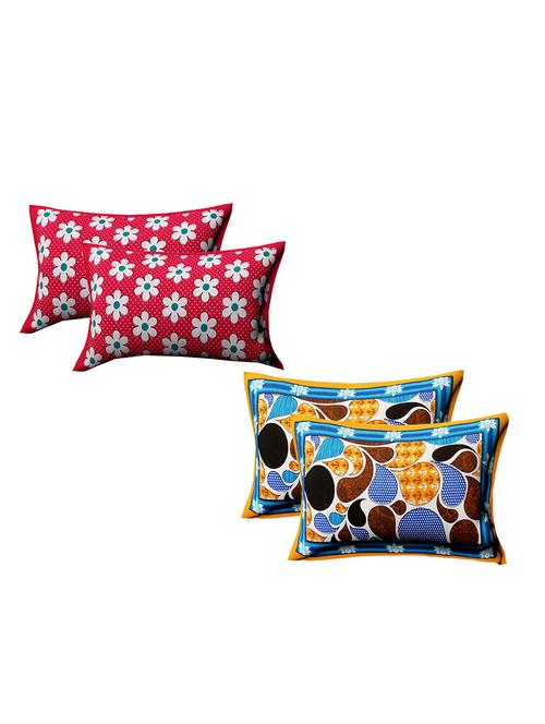 cotton multicolored pillow covers 2 sets (4 pieces)-17"x27" - 14659257 - Very Small Image - 1