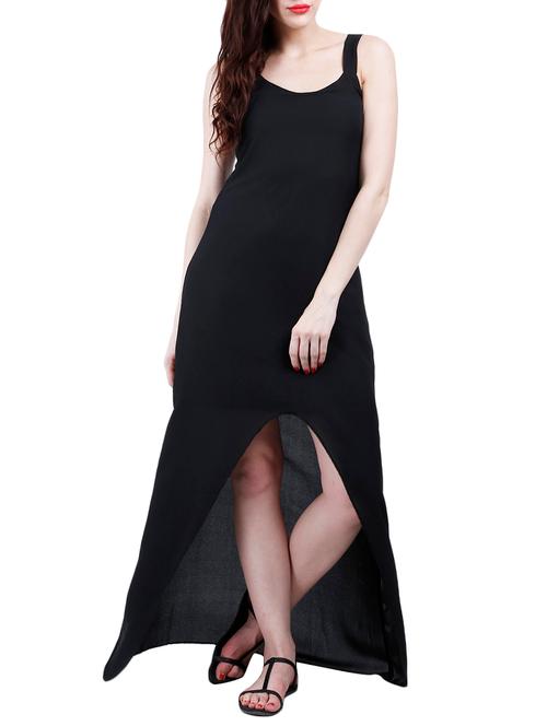 black solid high low dress - 14659455 - Very Small Image - 1