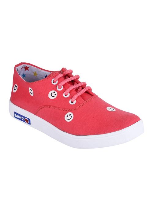 pink fabric laceup sneakers - 14659790 - Very Small Image - 1
