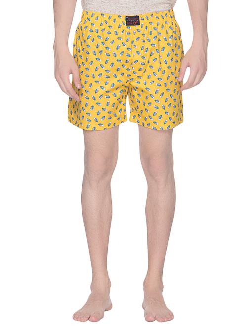 yellow cotton shorts - 14662200 - Very Small Image - 1