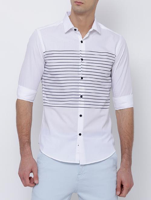 white cotton casual shirt - 14664246 - Very Small Image - 1