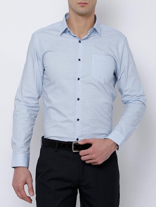 light blue cotton formal shirt - 14664254 - Very Small Image - 1