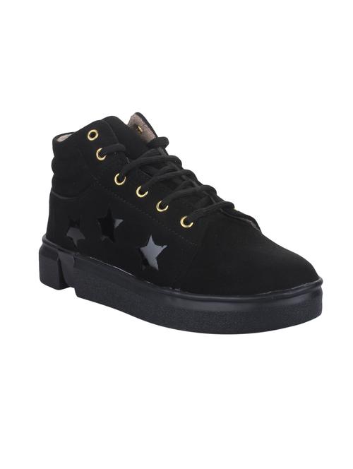 black suede laceup sneakers - 14664831 - Very Small Image - 1