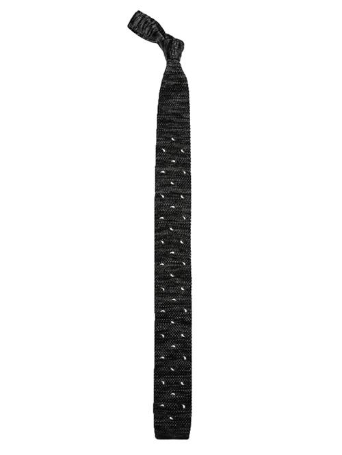black & grey polyester tie - 14665239 - Very Small Image - 1