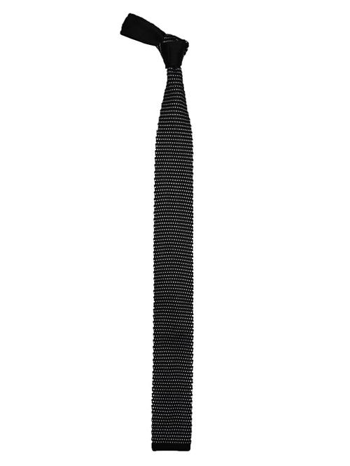 black & cream polyester tie - 14665249 - Very Small Image - 1