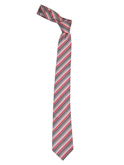 orange & grey micro fibre tie - 14665273 - Very Small Image - 1