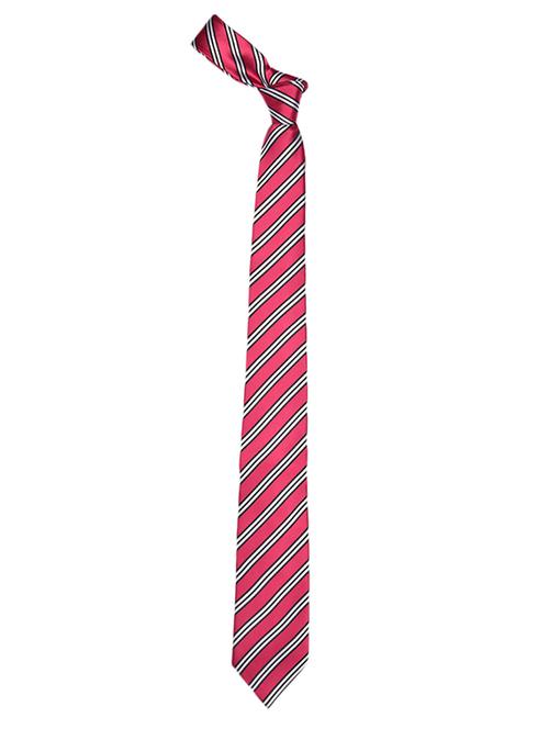 red & white micro fibre tie - 14665285 - Very Small Image - 1