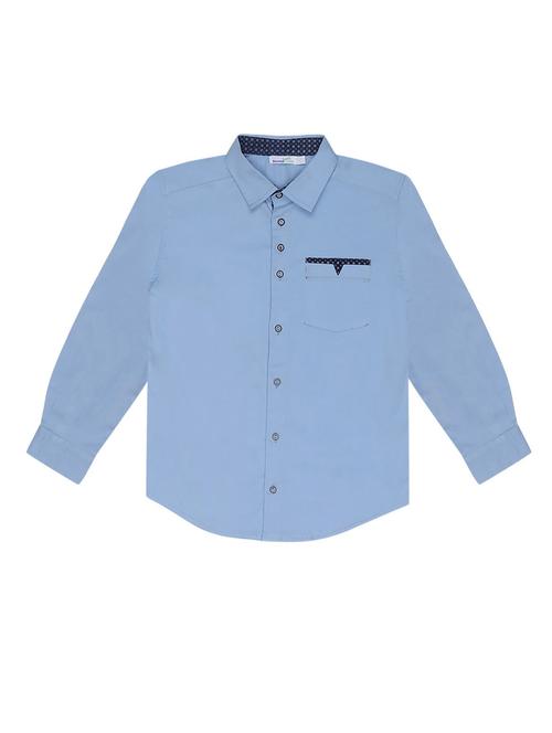 blue cotton shirt - 14665576 - Very Small Image - 1