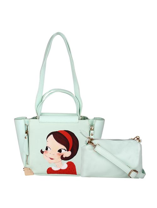 green leatherette handbag - 14665652 - Very Small Image - 1