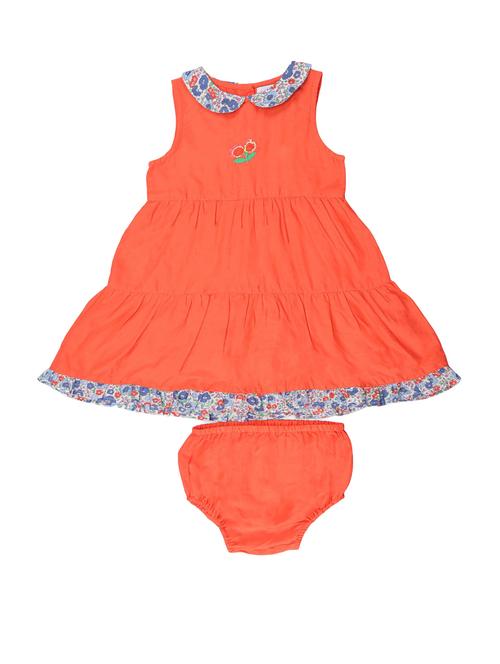 orange cotton frock - 14666085 - Very Small Image - 1